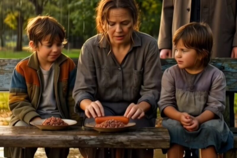 A wealthy stranger witnessed a mother dividing a tiny meal among her children — and his next action transformed their lives forever.