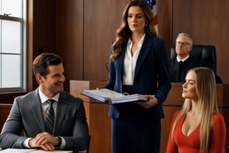In the courtroom, my ex-husband smirked as if victory was already his. He leaned over and whispered that I’d walk away with nothing, while his new girlfriend proudly held his hand.